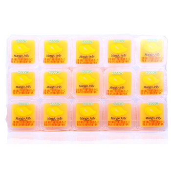 马来西亚进口可康牌 芒果味椰果果冻共2板（525gx2）