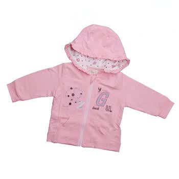 婴之谷2011秋季新品 花花宇宙拉链外套T4864 粉红 36个月