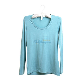 clostyle洛黛尔莫代尔棉长袖百搭多彩糖果色打底外穿两用T-Shirt 天蓝色 均码