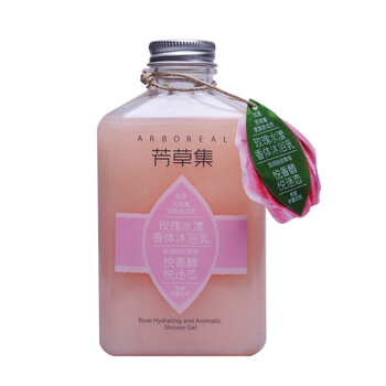 芳草集官方旗舰店 花之愿玫瑰水漾香体沐浴乳260g 爽滑清洁芳香补水