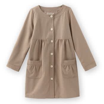 初刻CRUCCO 无领抽褶双袋长袖外套 女装 2012春季新品 00023311 浅咖色 L
