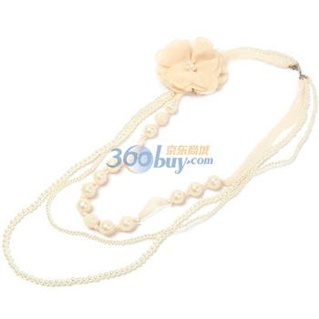歌莉娅GOELIA 新品配花珠珠项链 106A9140 白色 均码