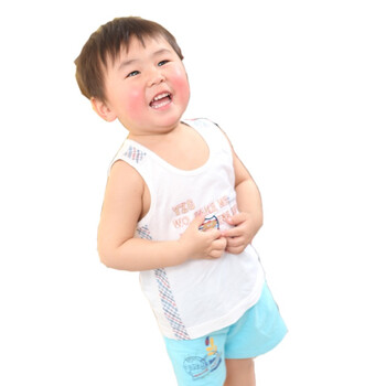 婴之谷 乖乖象小背心上衣单件 T5696 蓝色 48个月