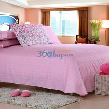 爱之语家纺全棉斜纹印花床单现代简约清色单品 230cmx240cm