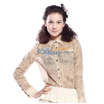 yigue亦谷2011新款个性修身通勤衬衫棉质驼色XL