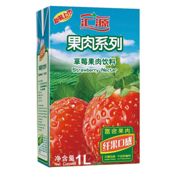 汇源40%草莓果肉1L*12盒