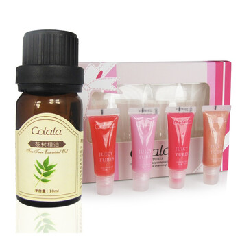 可拉拉茶树精油10ml+可拉拉3D果汁丰唇蜜 祛痘丰唇组合