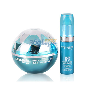 温碧泉WETHERM 7S多效晶采魅白促销套盒 眼霜15g+CC霜5g