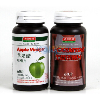 汤臣倍健苹果醋片60片+汤臣倍健左旋肉碱60片 运动塑身搭档