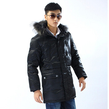 汤尼俊士(Tonyjeans)尼龙多袋连帽长羽绒1209404460-99 黑色 XL