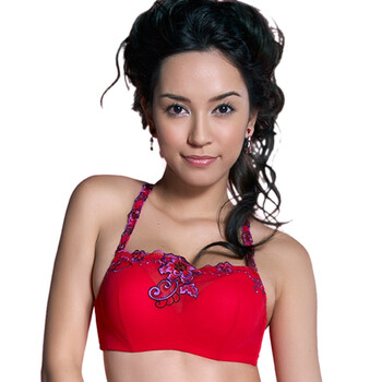 嘉莉诗jealousy+时尚璀璨牡丹蕾丝防走光聚拢抹胸