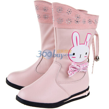 牧童童鞋q8016 冬季新款 <em>女童靴子</em> 可爱兔子雪