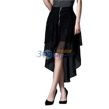 美丽故事 2012春装新韩版时尚女装甜美修身半身裙长裙519126 黑色 均码