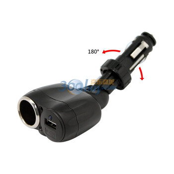 酷所思CS-01USB车载点烟器一拖二 转USB充电器 点烟头 插座 车载适配器 USB转接口