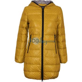 O.SA 秋冬装新品羽绒服 韩版波点印花羽绒服 SY15224 黄色 XL