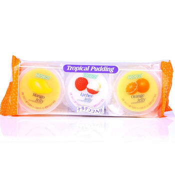 马来西亚 COCON可康牌 热带水果果冻 6板 80g*3杯装