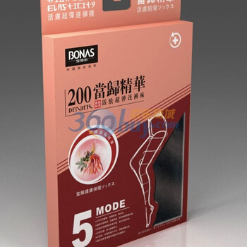 宝娜斯200D活肤超弹精华瘦腿袜黑色（特惠三双装）黑色均码