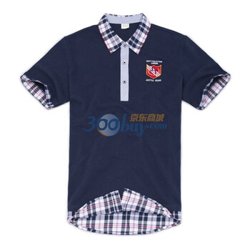 Justyle皇家格调纯棉男士短袖POLO 22111004 蓝色 XXL