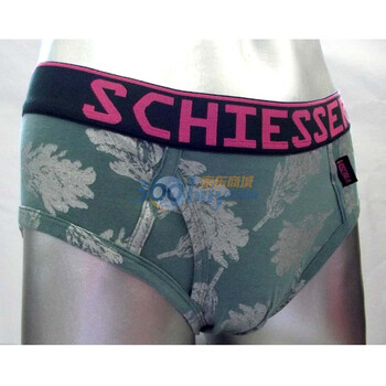 Schiesser舒雅 男士纯棉针织三角内裤（35-1554） 灰色 XL