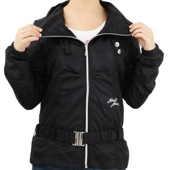 Karl Kani卡尔卡耐 2011秋冬新品 时尚潮流女士风衣外套51321106 黑色 L
