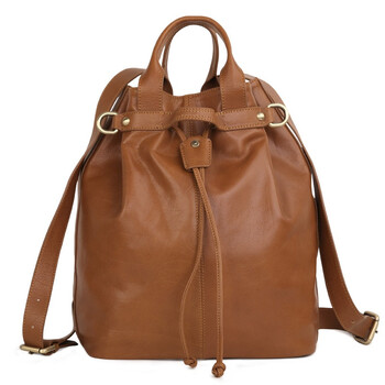 喆代仁LE DECADE Wooster Buffalo Skin Backpack 时尚水牛皮双肩包手提包真皮包包 220107-02 棕色