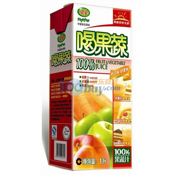 牵手 100%喝果蔬 1L*12盒 胡萝卜+水蜜桃+苹果 （限北京地区购买）