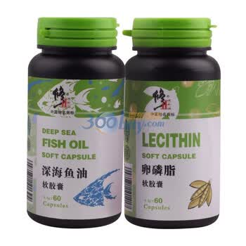 修正牌 深海鱼油 60粒 + 大豆卵磷脂套组 60粒 共两瓶 调节三高