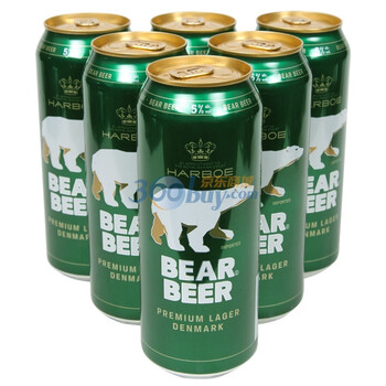 哈尔博绿熊啤酒500ml*6听