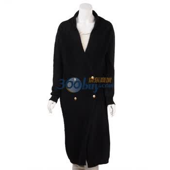 法国乐颂 les100ciels 纯羊绒外套新品女装纯羊绒气质风衣 C409S036 黑色 M