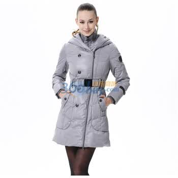 波司登 2011新款 羽绒服 女 亮面单排扣防风领中长款 BR2322 茶色 185/104A(XXXL)