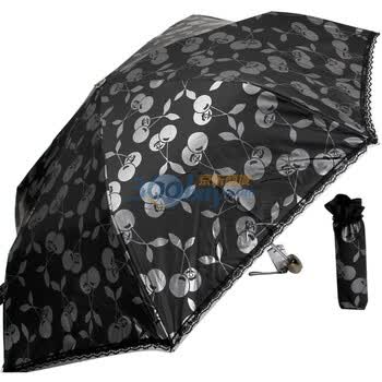 2012年新款 天堂伞 防紫外线 防晒 晴雨伞 3303E苹果乐园 9号黑