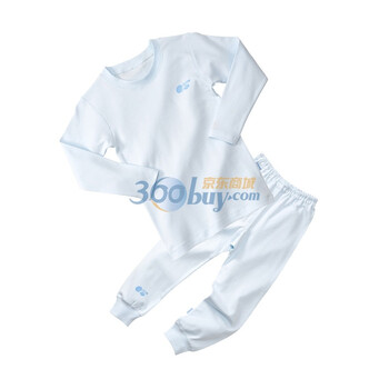 贝贝怡（bornbay） BB805 宝宝服 半高领套装 婴儿童装内衣浅蓝色110码
