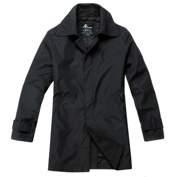 AK男装秋冬新品 特功机车防水透气长款风衣11C206015 黑色 XXL