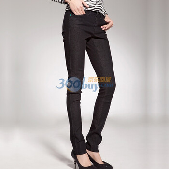 Aozi奥姿 新品 女式紧身牛仔裤 ZG048 黑色 S