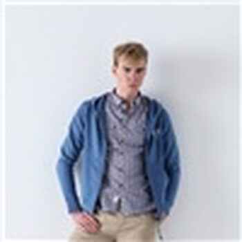 JASONWOOD 飞鹰logo男式糖果色带帽开衫卫衣1110501603 宝蓝 XXL