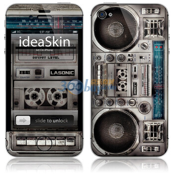 ideaSkin iPhone 4 双卡录音机三 手机外壳保护套皮贴膜 CJKC272005