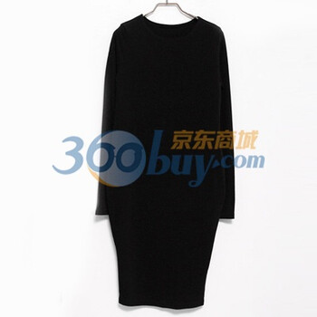 时尚起义 春韩国进口棉质弹力休闲连衣裙 女558077 黑色 one