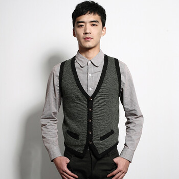 戒面\/I&R 男装 2012春装新款马甲 韩版男士马