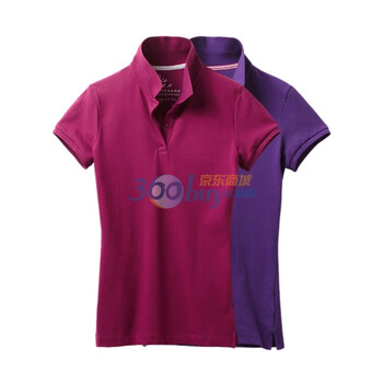 Giordano佐丹奴 Polo 女两件装粉嫩初春弹力修身珠地POLO 01240533 紫色 XL