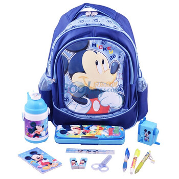迪士尼/Disney 书包文具开学礼盒12件套装 RE595 两色可选 蓝色