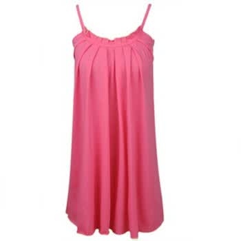 伊俪尔 舒适纯棉 女款 可爱 日系 吊带睡衣 夏季家居服811C128 红色 L
