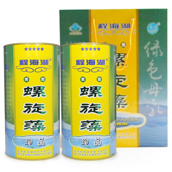 程海湖牌螺旋藻片0.25克*600片 2桶礼袋装