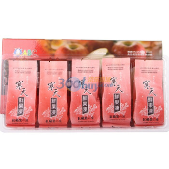 台湾 ABC寒天鮮果凍(柠檬红茶味)+ABC寒天鮮果凍(苹果味) 2盒装 500g 2种口味