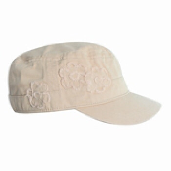 kenmont凯蒙特帽子春夏女士棒球帽子 女士小花平顶帽子 卡其色全棉军帽KM-0127 卡其色 58