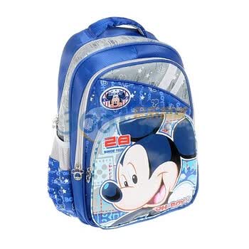 Disney/迪士尼 Mickey米奇/米妮卡通图案双肩学生书包SM80235 宝蓝色