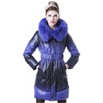玛汐 Maxchic 2012新款羽绒服女装冬中长款优雅狐狸毛领换季清仓超保暖厚羽绒服限时抢 D93002S11M 蓝黑 XXL
