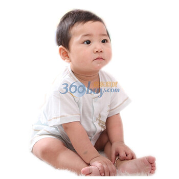 婴之谷 小树短袖开胸套 T5133 浅绿色 18个月