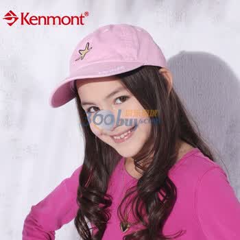 kenmont凯蒙特帽子 儿童帽子 春夏男童帽子/女童帽子KM-0221 粉红和天使蓝儿童棒球帽 星星图 粉红 58