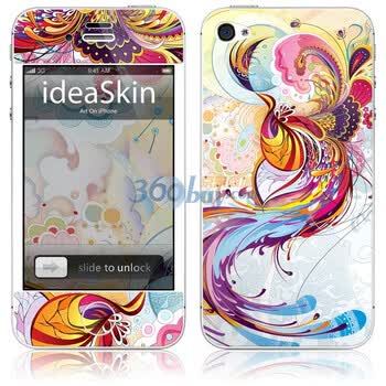 ideaSkin iPhone 4S 凤凰于飞 手机外壳保护套皮贴膜 CJLB311020