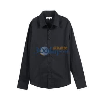 PEACEBIRD太平鸟【冬季新品】黑色休闲长袖衬衫M1111300014 黑色 XXL